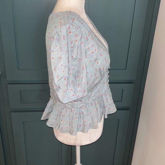 NWOT LoveShackFancy bSteph Top in Blue Ribbon - Picture 6 of 10